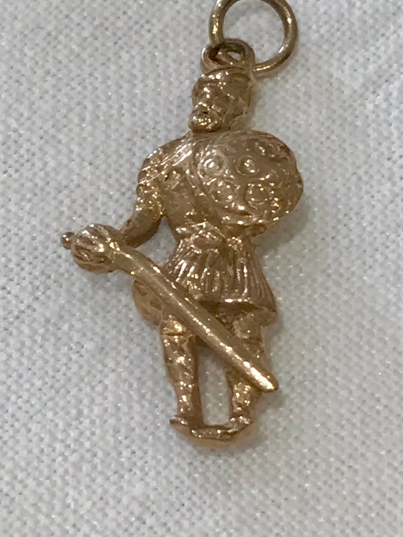 A Scottish Highlander Charm by Bernard Instone 9k