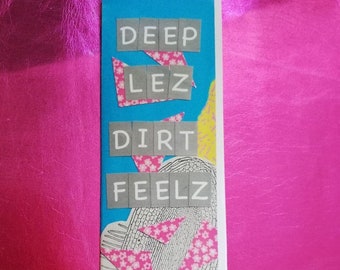 Deep Lez Dirt Feelz - an ecopoetry mini zine. queer nature lesbian poetry