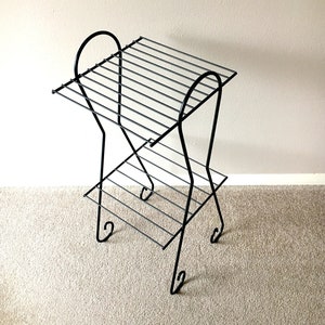 Mid Century Wire Side Table Rack Bookshelf Plant Stand Plantstand Mid-Century Modern Retro