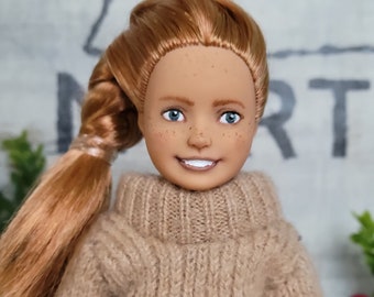 NORTH. Doll #0002- Recycled/Upcycled Remade OOAK Stacie