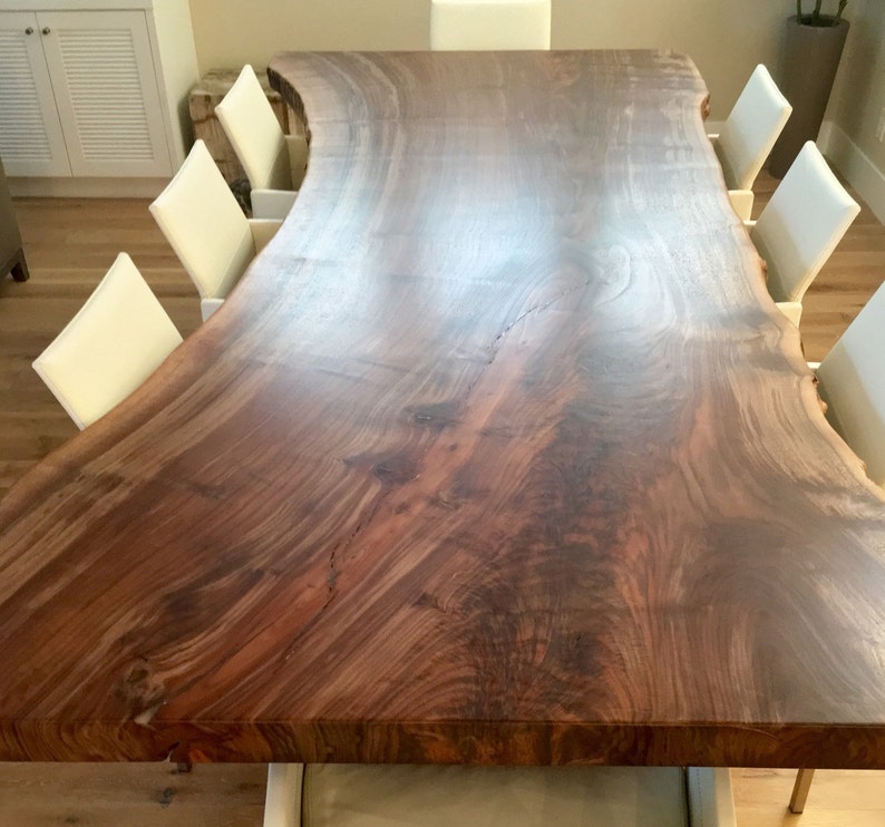 Claro Walnut dining table from the Califorina coast Etsy