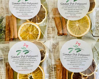 Winter Holiday Simmer Pot/Stovetop Potpourri Sachets