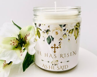 He Has Risen Easter Candle