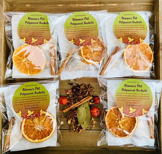 Fall Simmer Pot Gift Box Spiced Orange and Cinnamon Simmering Stovetop  Potpourri All Natural W/ Essential Oil Includes Gift Box 