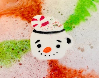 Snowman Peppermint Hot Cocoa Bath Bomb