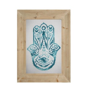 Hamsa Hand / Hand of Mary Cross Stitch Pattern