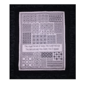 Shakespearean Blackwork Sampler