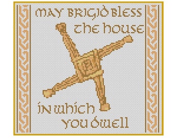 Brigid Cross & Blessing Cross Stitch Pattern