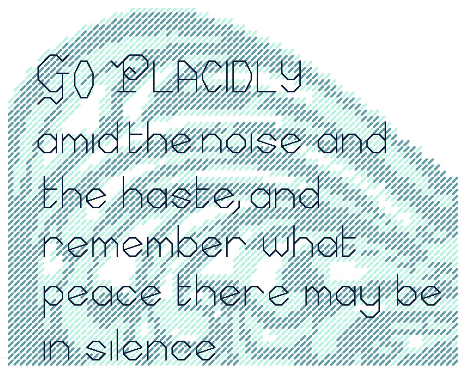 Desiderata Fragment Cross Stitch Pattern Etsy