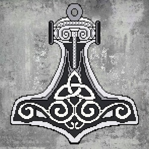Thor&#39;s Hammer Cross Stitch Pattern