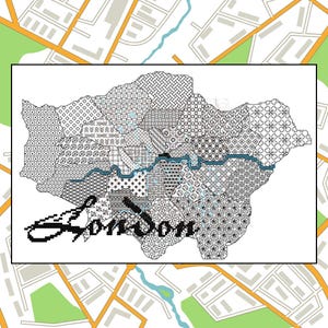 Patrón de Blackwork del distrito de Londres