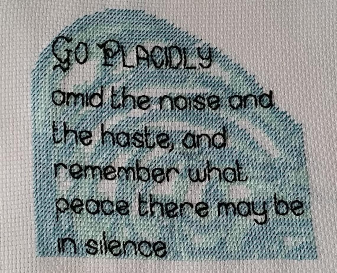 Desiderata Fragment Cross Stitch Pattern Etsy
