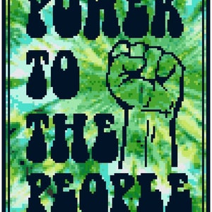 Power to the People Cross Stitch Pattern