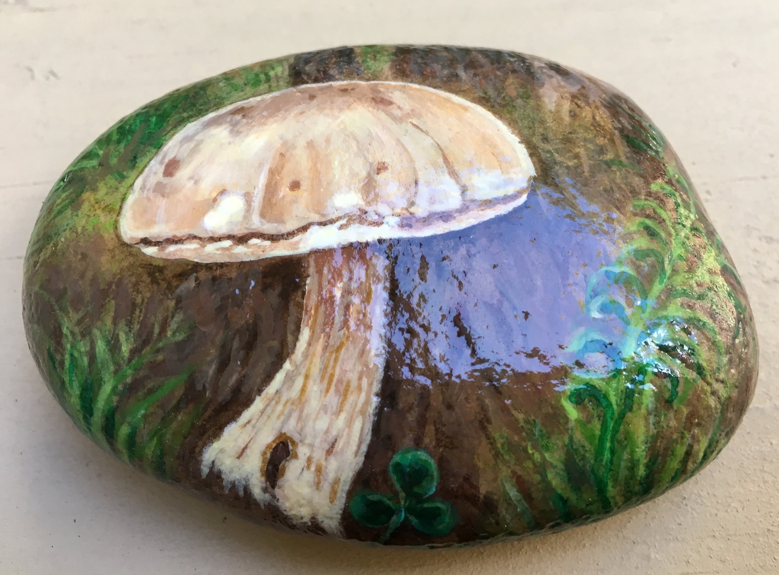 Painted Rock of Mushroom Etsy