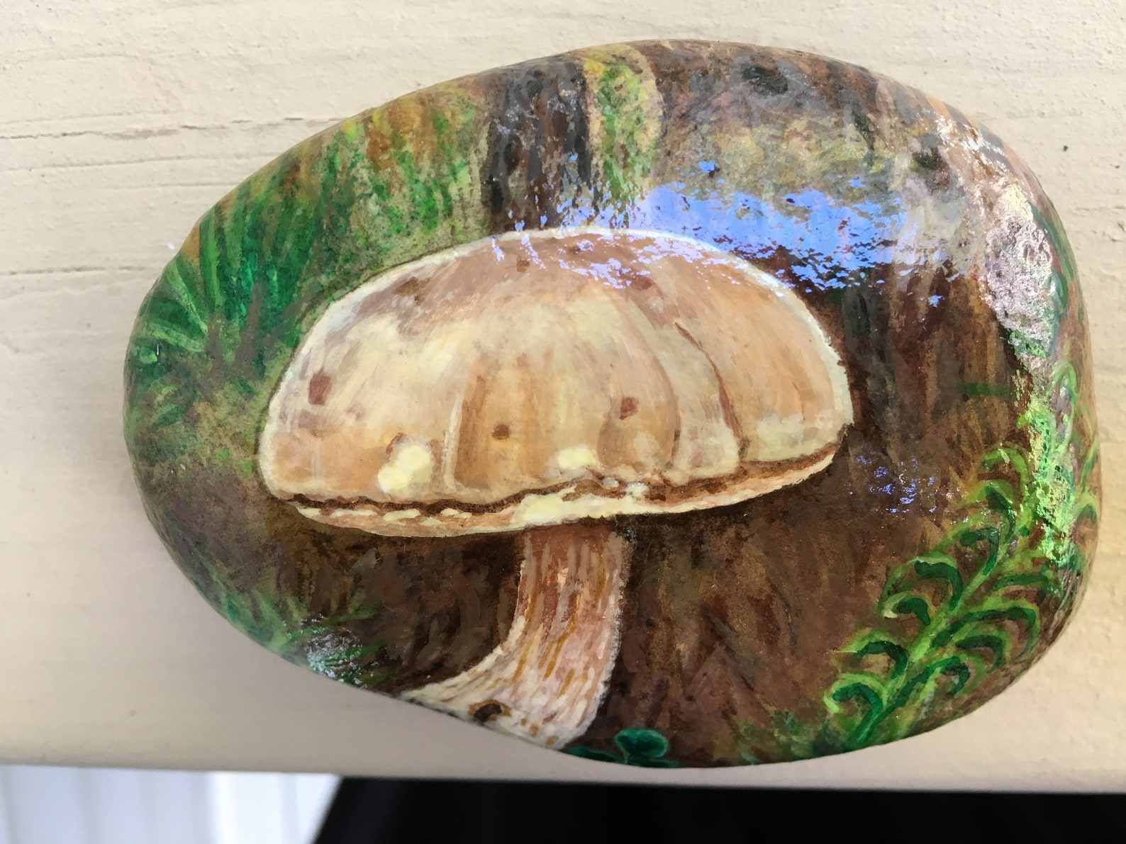 Painted Rock of Mushroom Etsy