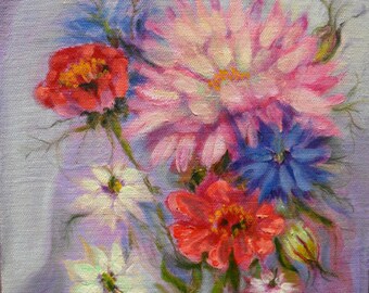 Vase of Flowers Oil Painting