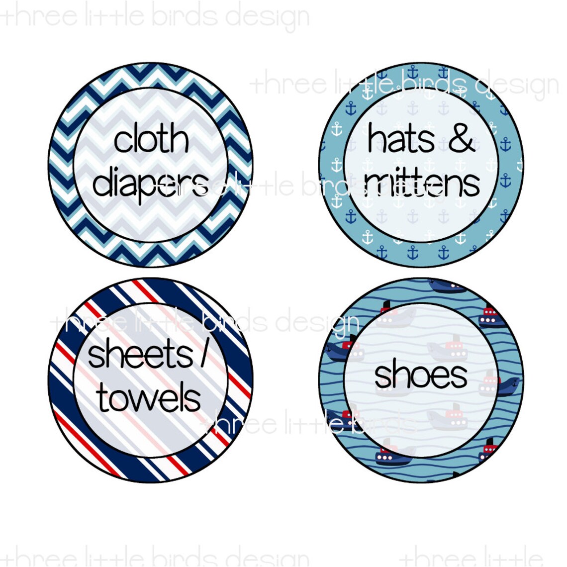 Baby Clothes Storage Labels / 024 months extras / Nautical Etsy