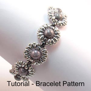 Beading Tutorial - "Eclipse" Beaded Bracelet, Beginner Bracelet Pattern with Superduo Beads, Bead Weaving Bracelet Pattern, PDF