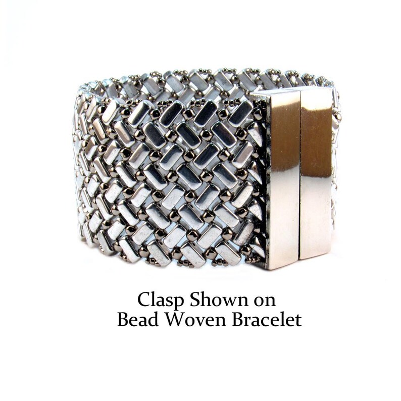 Flat Rectangular Clasp 38mm Polished Silver Etsy