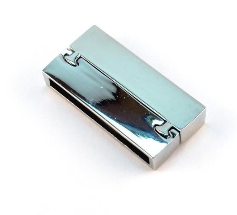 Flat Rectangular Clasp 38mm Polished Silver Etsy