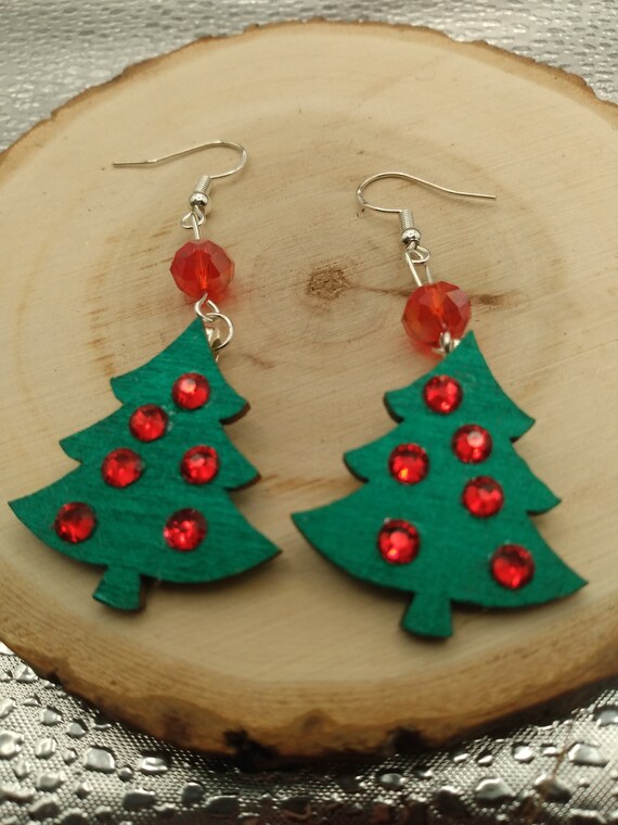 Boucles D'oreilles Pendantes De Noël Pour Femmes - Motifs Festifs (sapin, Bonhomme De Neige...) - Cadeau De Fête - 6