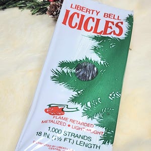 Vintage Silver Tinsel Icicles: 1000 Flame Retardant Strands