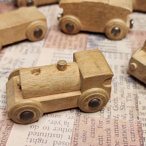Vintage Miniature Wooden Train Set: Jack Built Toy, 1959 Firetruck