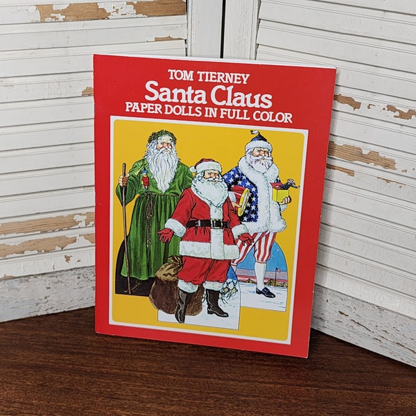 Vintage Santa Claus Paper Dolls - Tom Tierney Paper Dolls - Uncut Book Full Color - Vintage Paper Dolls - 1983