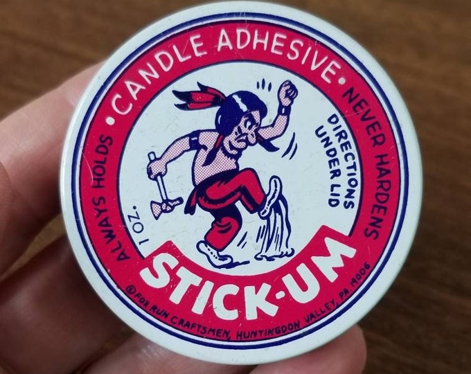 Stickum Candle Adhesive With Native American Image Fox Run Stick Um