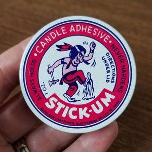 Stick-um Candle Adhesive With Native American Image Fox Run Stick