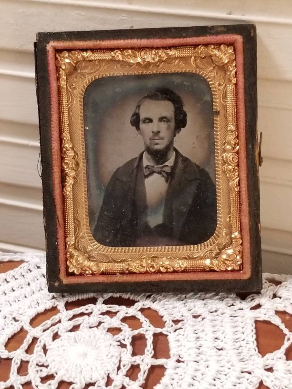 Antique Photograph Portrait Civil War Era Picture Frame With Etsy