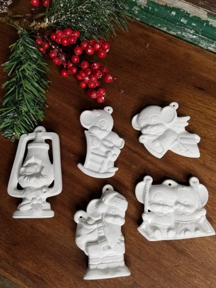 ready to paint ceramic christmas ornaments
