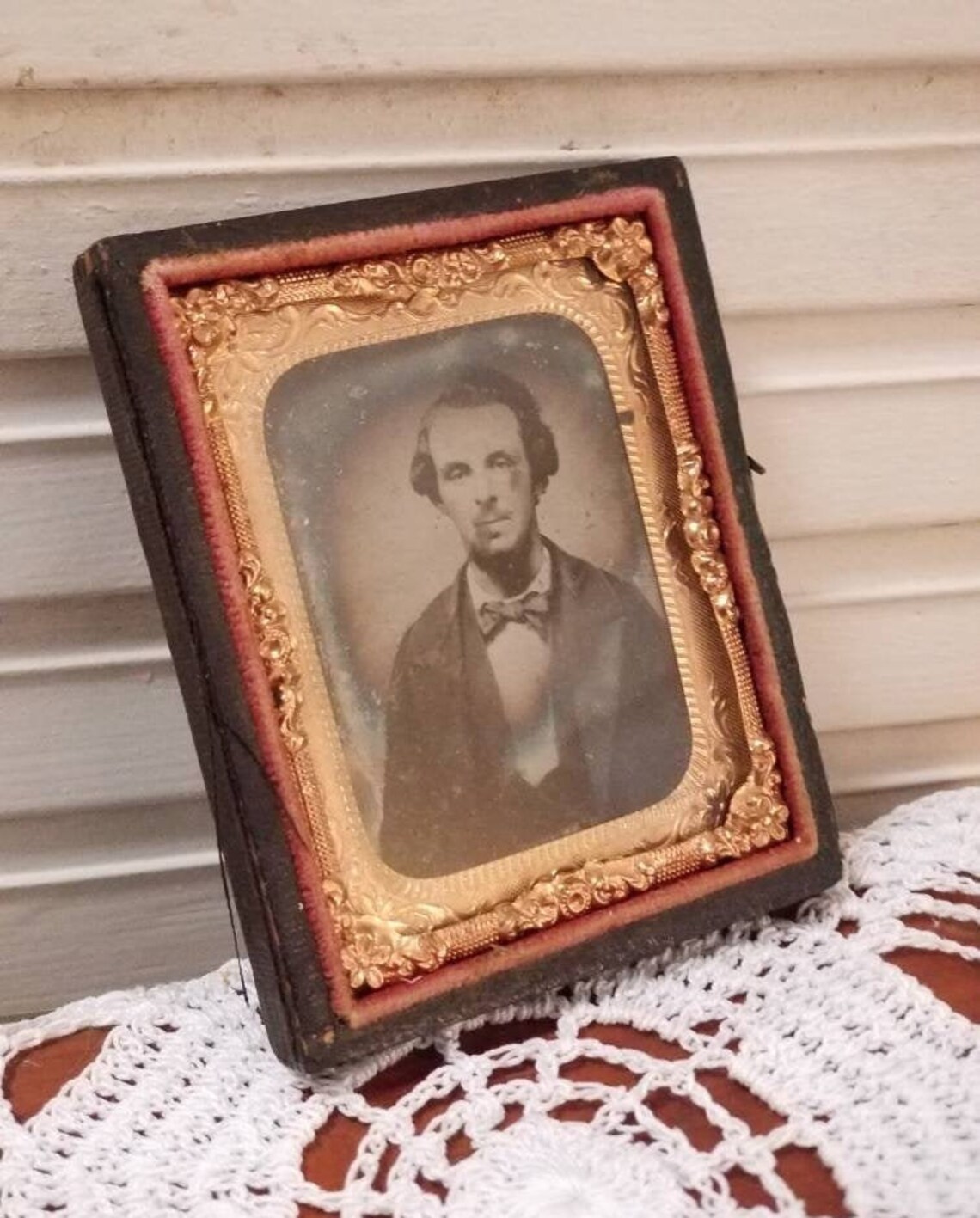 Antique Photograph Portrait Civil War Era Picture Frame With Etsy