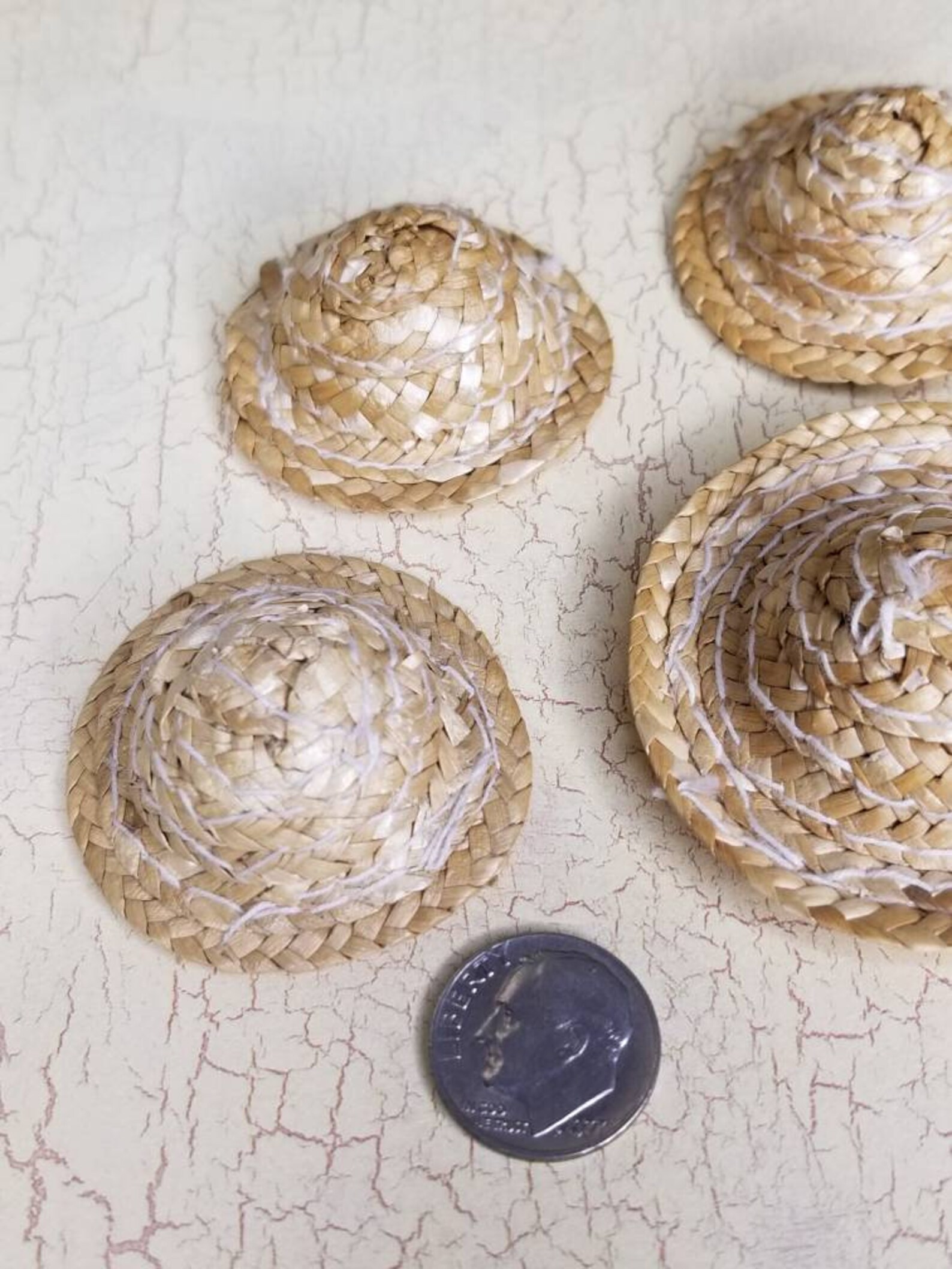 Straw Doll Hats Small Hats Miniature Straw Hats Tiny Etsy