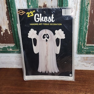 Vintage Beistle Halloween Décor Ghost 23” Hanging Ghost - Vintage Halloween Ghost - 1987