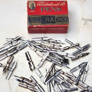 1 Vintage R. Esterbrook & Co 921 Radio Nib - Fountain Pen Nib - Esterbrook Fountain Pen Point - Esterbrook Nibs - Dip Pen Nibs - Circa 1940s