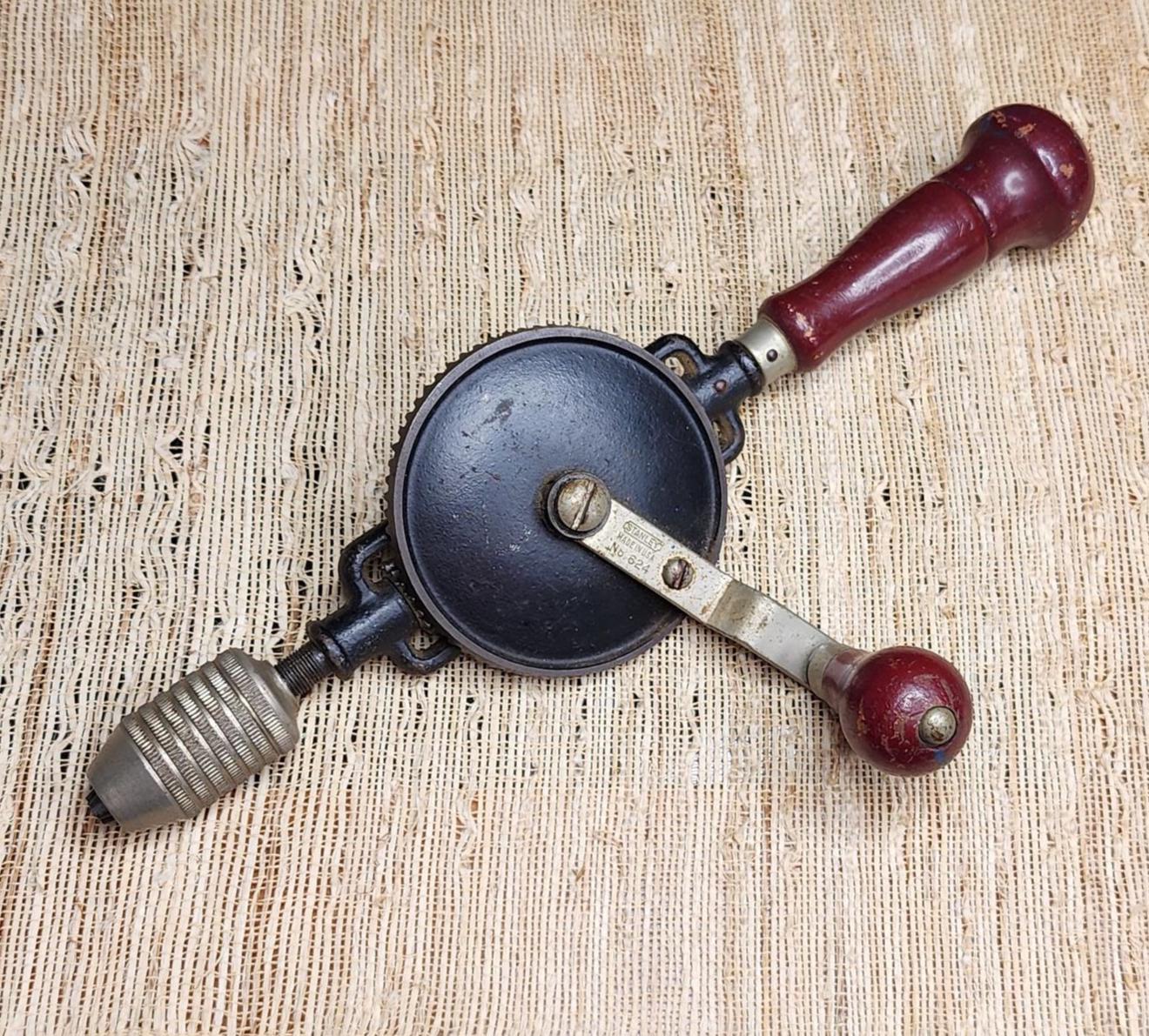 Vintage Stanley No. 624 Hand Drill: Egg Beater Style Manual Drill