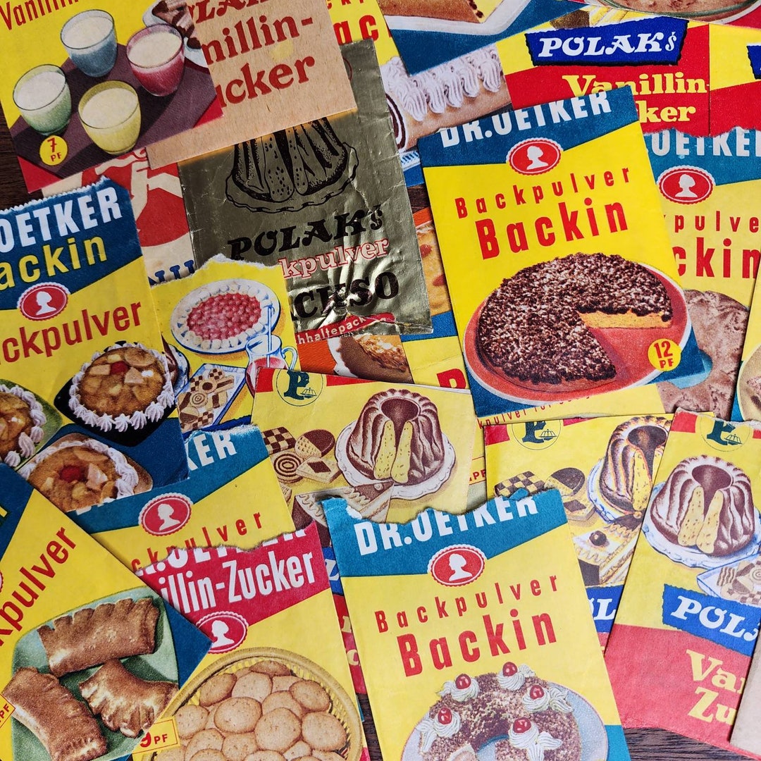 Vintage German Food Advertising Packets Dr. Oetker Mondamin Etsy