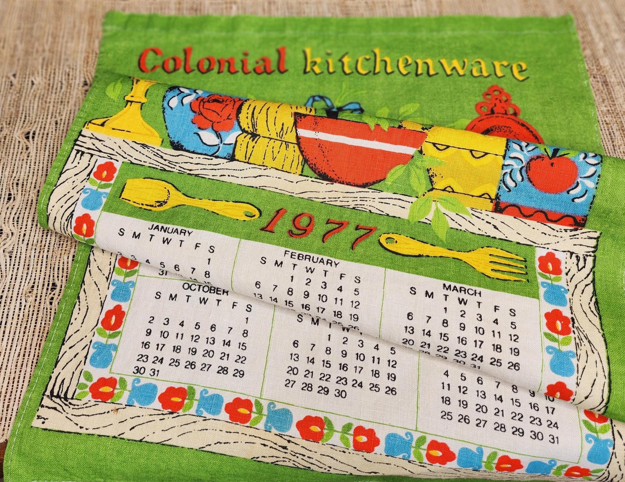 Vintage 1977 calendar - Etsy 日本