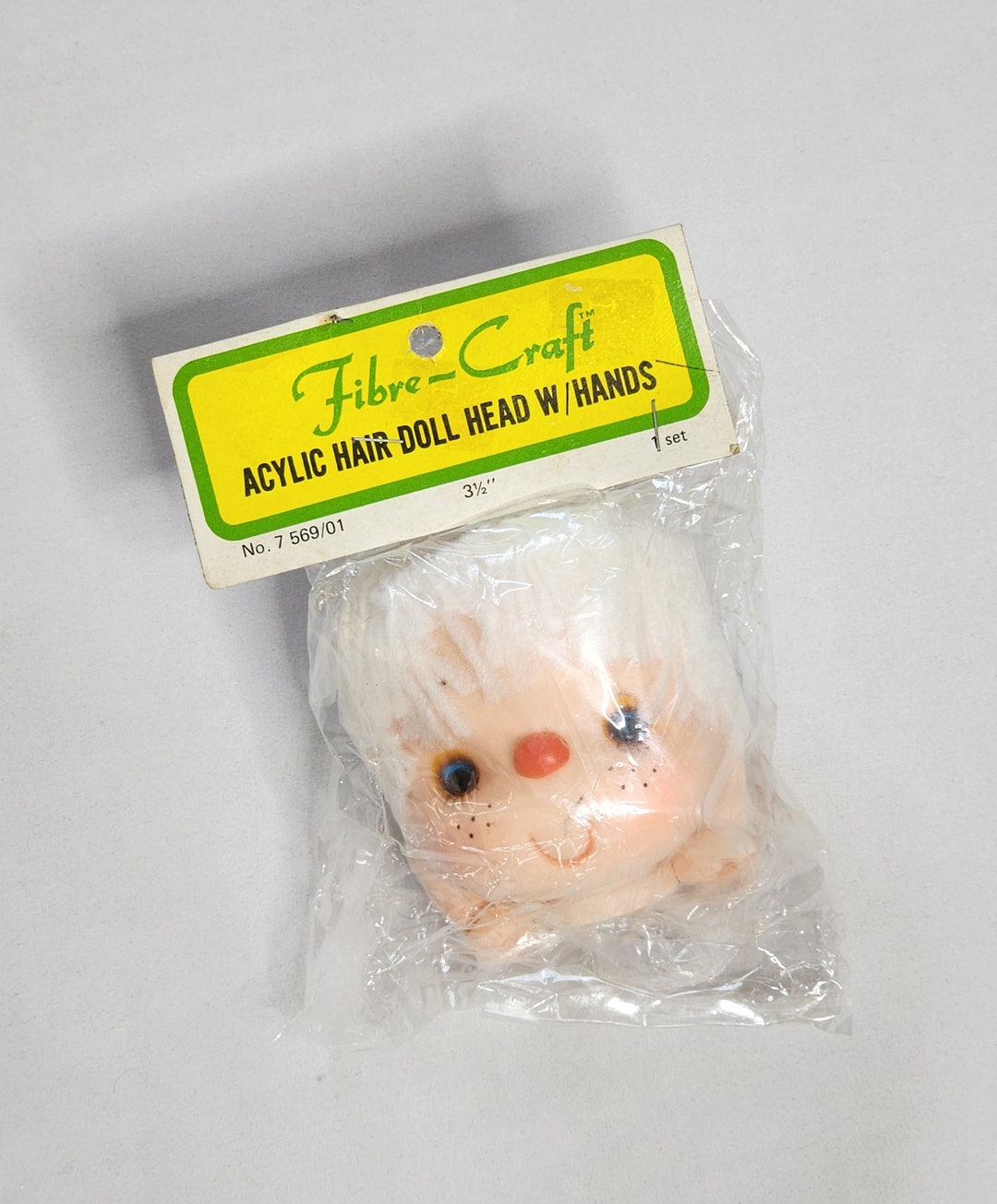 Vintage Doll Head and Hands Blonde Hair Doll Head Fibre Craft Doll Head