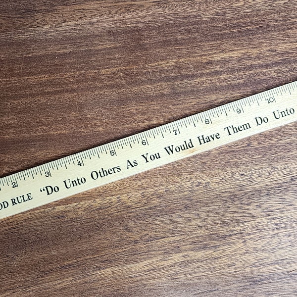 Vintage Coca Cola Advertising Ruler - Wooden Ruler A Good Rule - Do Unto Others As You Would Have Them Do Unto You - Coca-Cola Bottling Co.