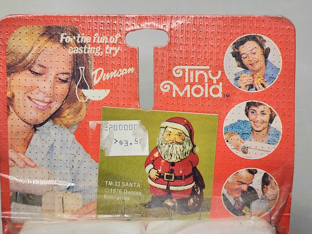 Vintage Ceramics Mold Vintage Santa Mold Duncan Tiny Mold Santa