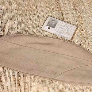 Vintage Marine Corps Korean War Era Khaki Garrison Cap - Marine Corp Collectible - Vintage Marine Corp Uniform Hat