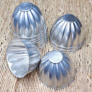 Vintage Aluminum Jello Molds - Set of 13 Mini Jell-O Tins