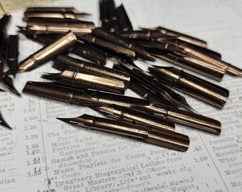 3 Vintage Esterbrook 819 School Pen Nibs: Flexible Fountain Pen, 1940s