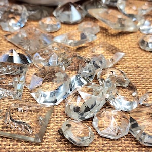 10 Vintage Chandelier Prisms - Chandelier Replacement Parts - Assorted Chandelier Crystals