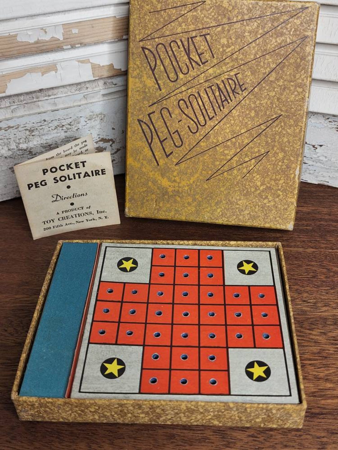 Vintage Pocket Peg Solitaire Game Vintage Game Travel Etsy