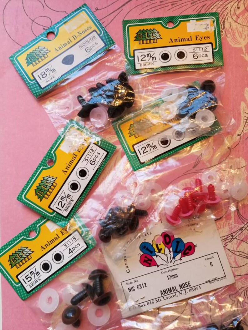 Vintage Craft Eyes Animal Eyes Animal Nose Craft Supply Etsy