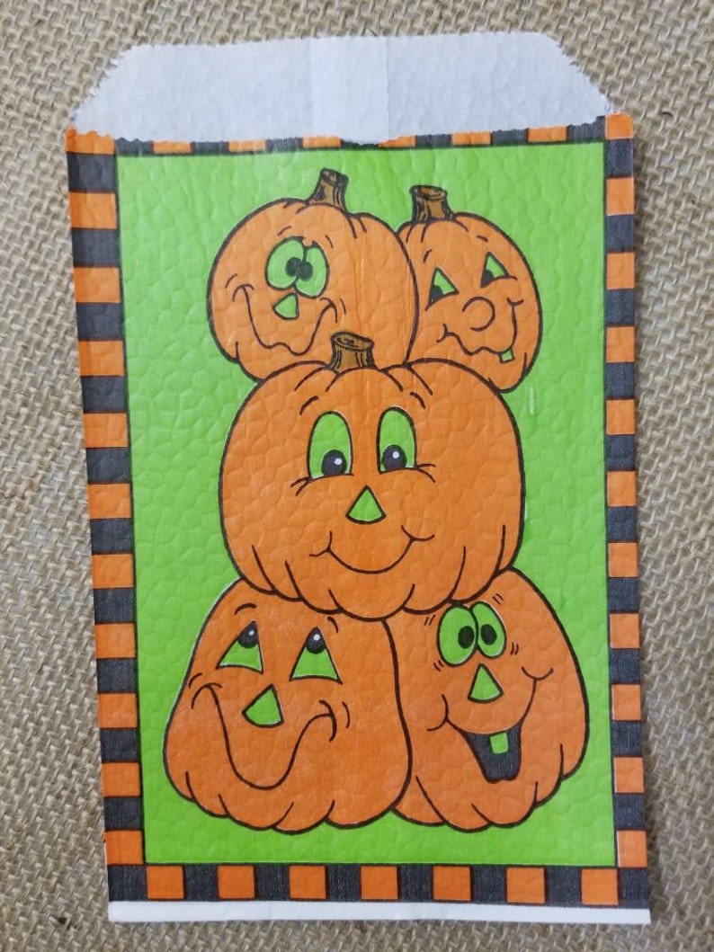 Vintage Halloween Treat Bags Halloween Trickortreat Bags Etsy