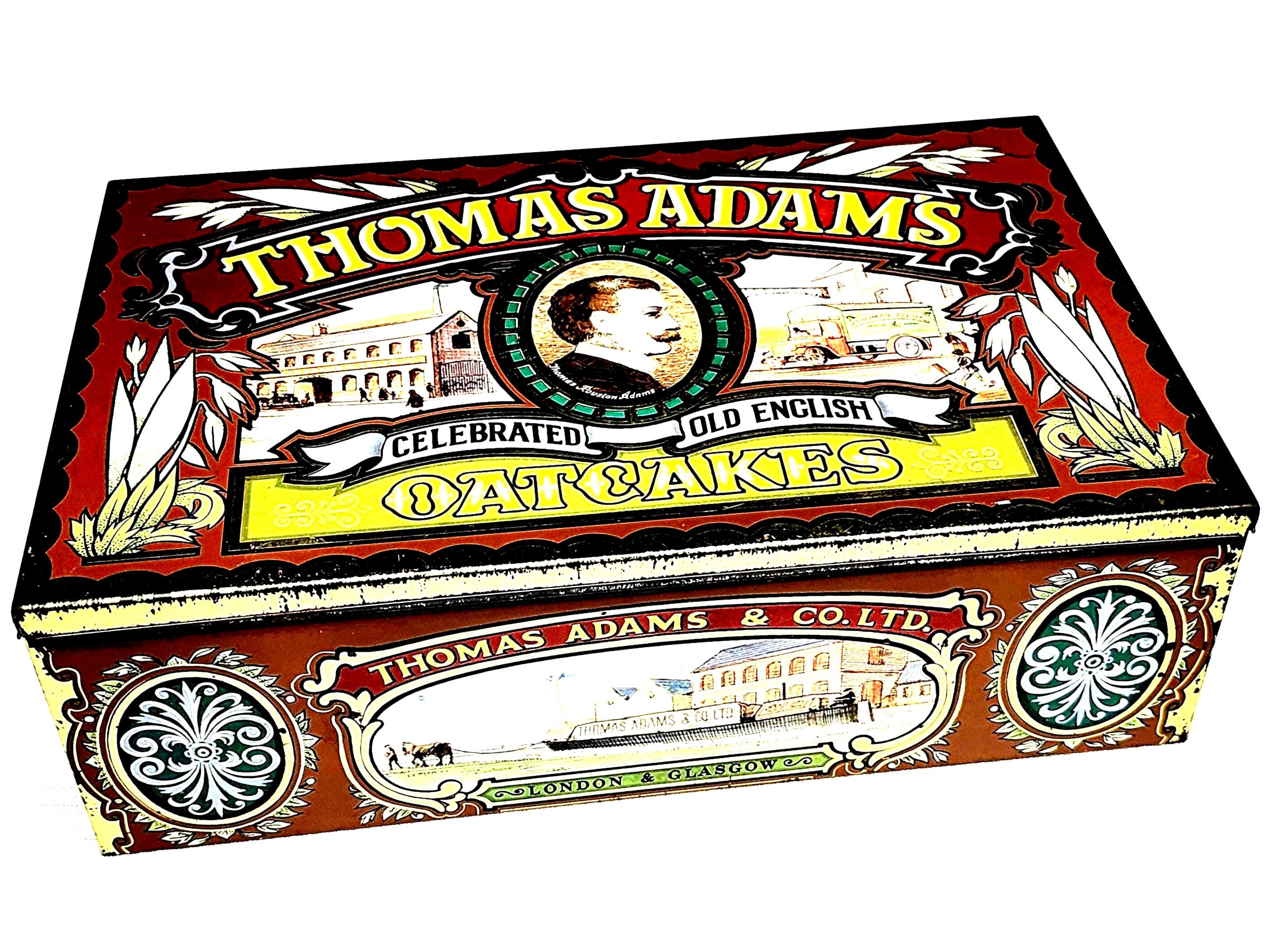 Vintage Thomas Adams Oatcakes Tin: Old English Lithographic Box - Etsy